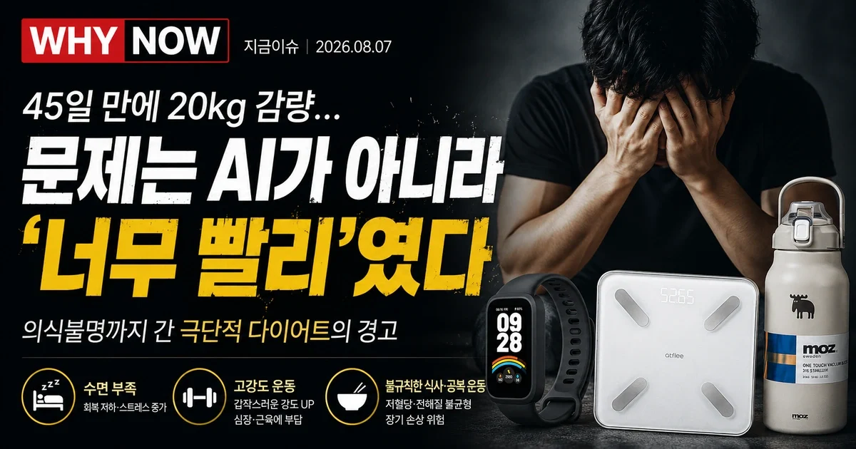 45일 20kg 감량, 왜 위험 신호일까? AI보다 먼저 확인할 ‘감량 속도’