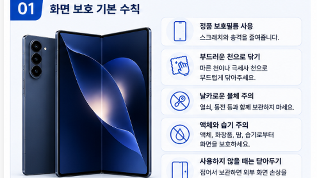 갤럭시 Z Fold8 화면 보호 기본 수칙
