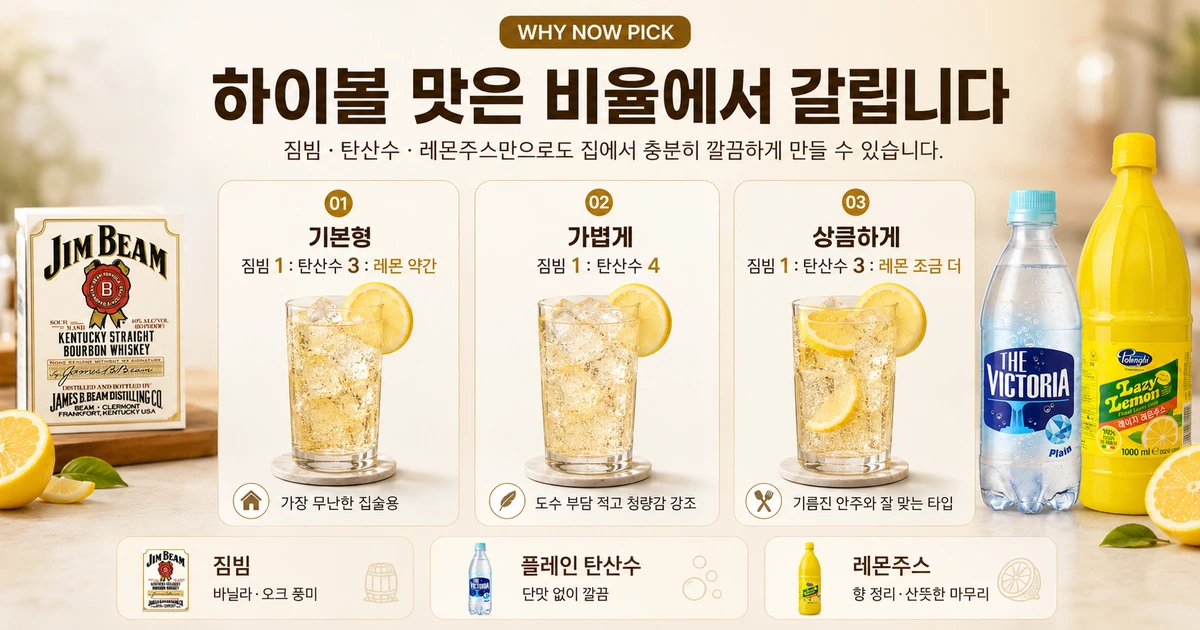 퇴근 후 한 잔 홈파티 여름 집술용 하이볼 상황 가이드