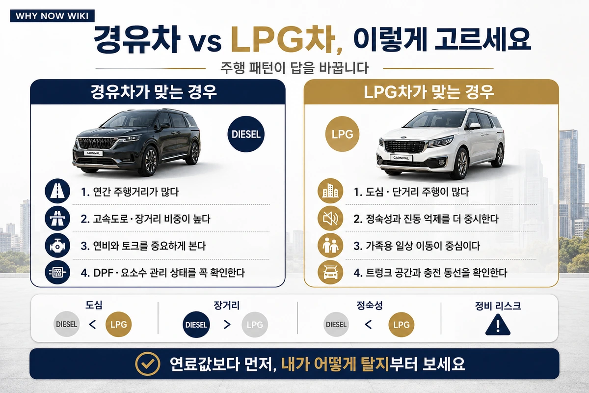 1천만원 예산 패밀리카를 계약하기 전에 총비용과 정비 항목을 확인하는 체크리스트 이미지