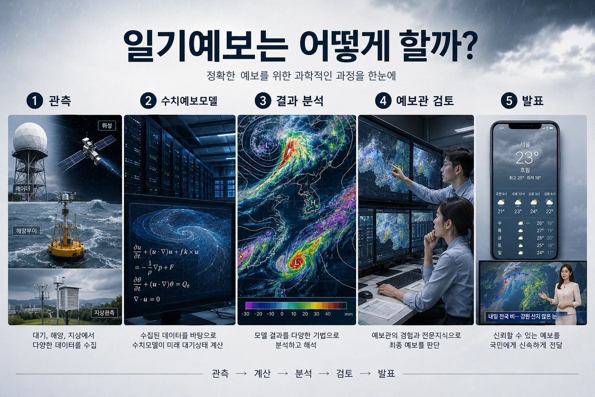 비 100mm의 뜻과 강수량 구간별 체감 수준, 짧은 시간 집중호우의 위험을 설명한 프리미엄 매거진 인포그래픽 이미지