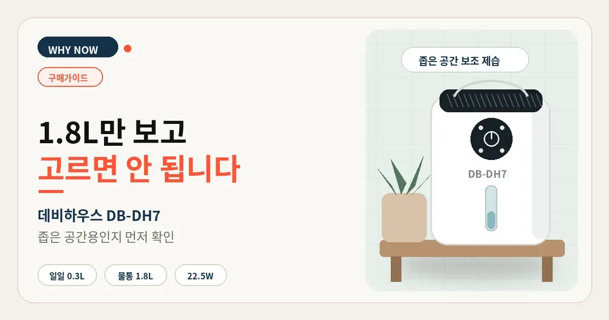 데비하우스 DB-DH7, 1.8L보다 ‘하루 0.3L’를 먼저 보세요