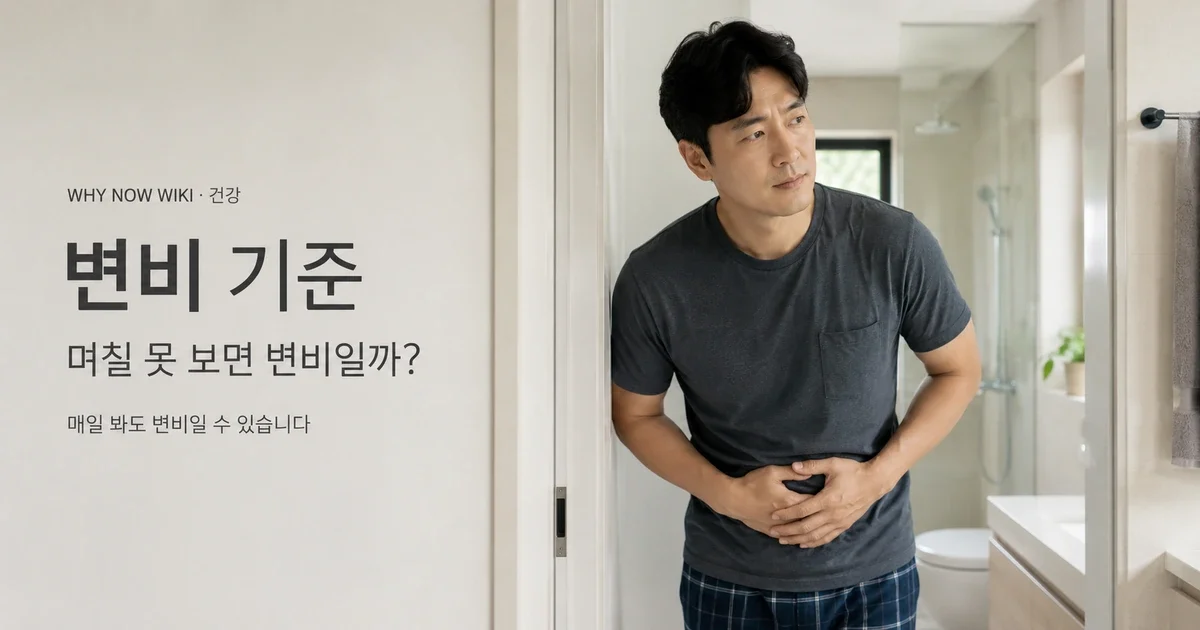 변비 기준, 며칠 못 보면 변비일까? 매일 봐도 변비일 수 있습니다