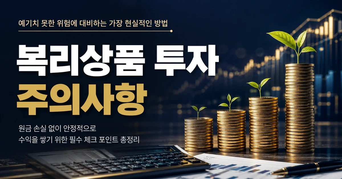 복리상품, ‘복리’만 보고 가입하면 안 되는 이유 5가지