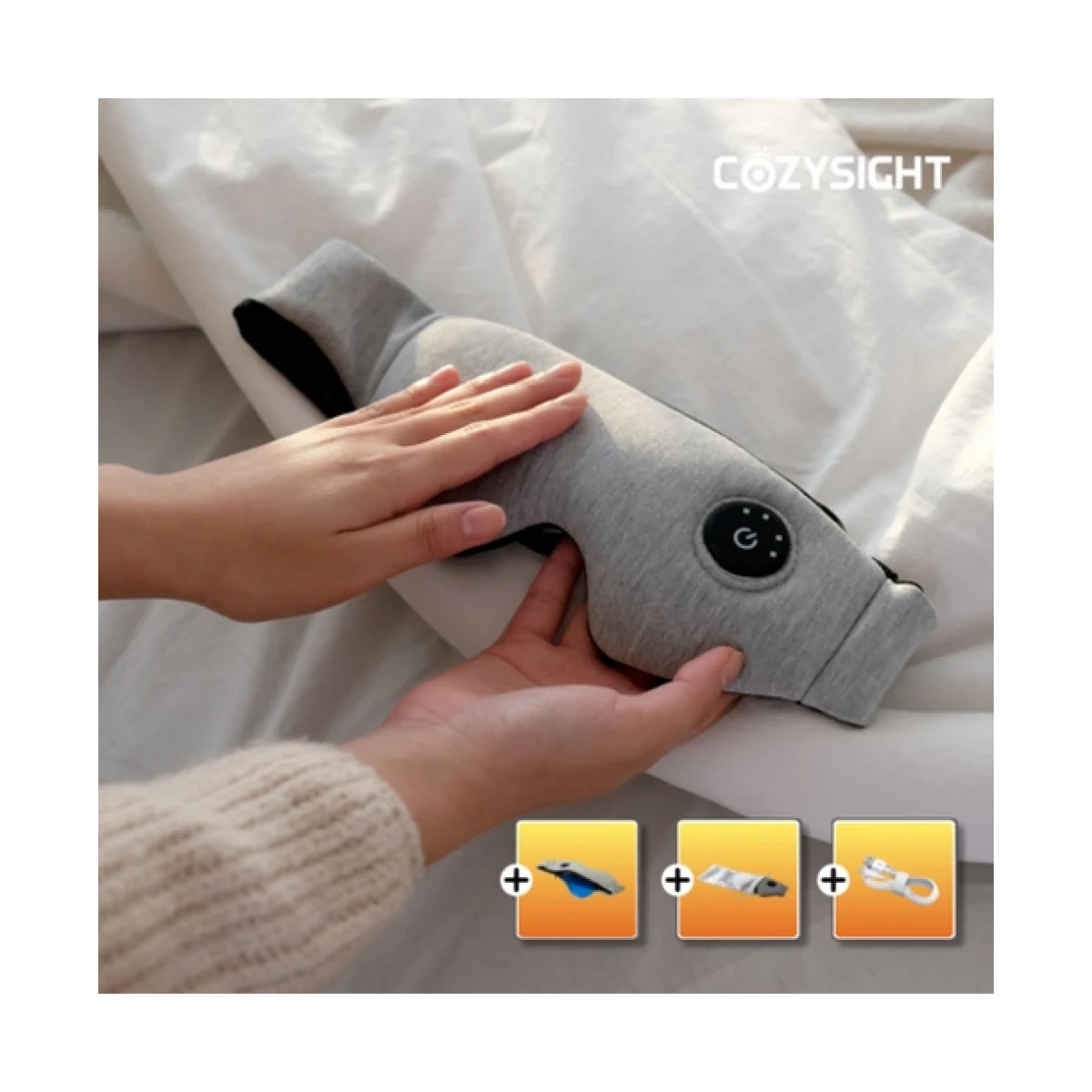 코지사이트 USB 충전식 무선 온열 수면 안대 찜질기 상품 이미지