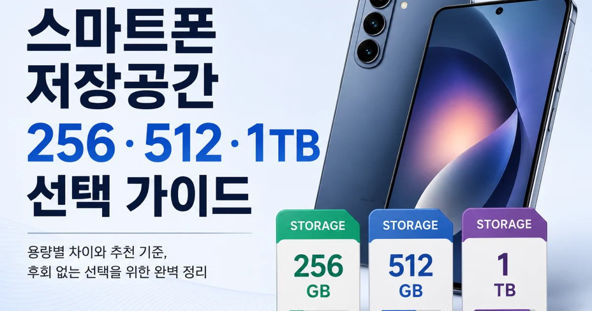 스마트폰 256GB면 충분할까? 512GB·1TB로 올려야 하는 기준