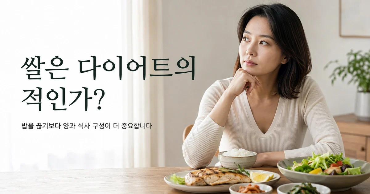 쌀은 다이어트의 적일까? 밥을 끊기보다 양과 구성을 봐야 하는 이유