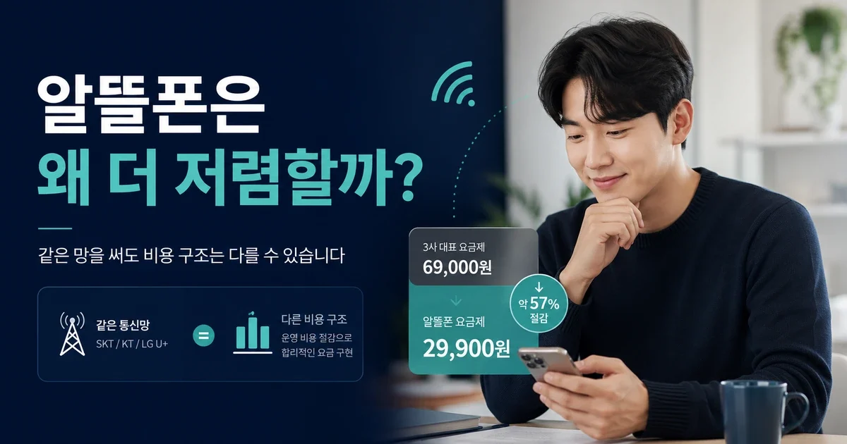 알뜰폰이 싼 이유, 같은 망인데 왜 요금은 다른가?
