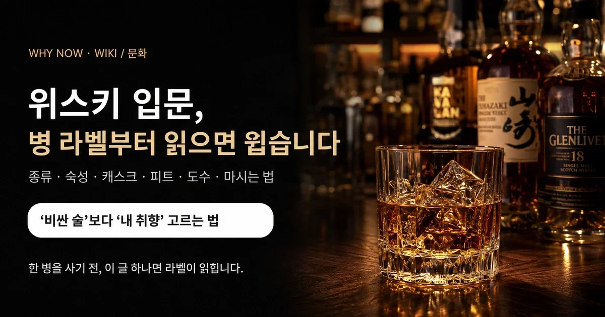 위스키 입문, 첫 병 고를 때 ‘싱글몰트’보다 먼저 볼 5가지