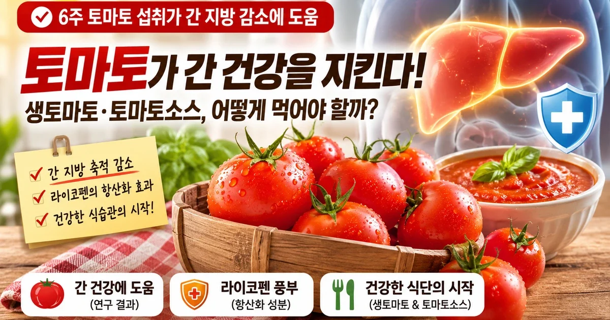 토마토가 지방간을 줄인다? 2026 임상시험이 확인한 건 ‘특정 기능성 소스 12주’입니다