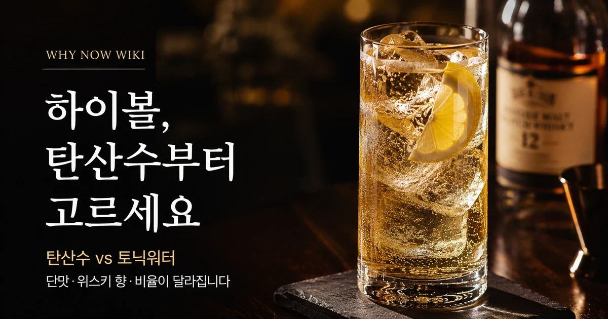 하이볼 탄산수와 토닉워터, 뭐가 맞을까? 단맛이 싫다면 답은 분명합니다