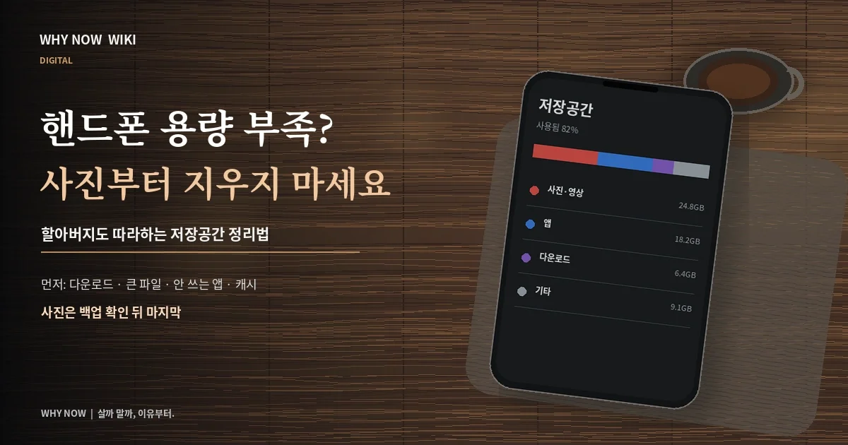 핸드폰 용량 부족, 사진 지우기 전에 할 5가지｜갤럭시·아이폰 정리법