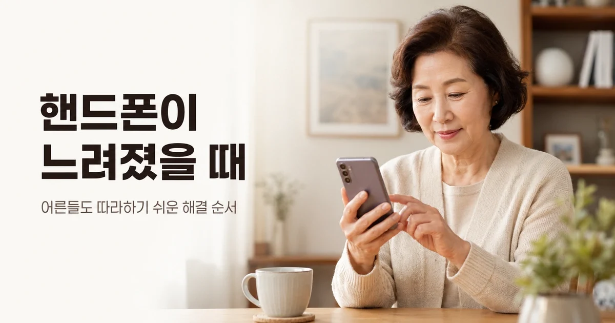 핸드폰 느려졌을 때, 초기화 전에 10분만 확인할 8가지