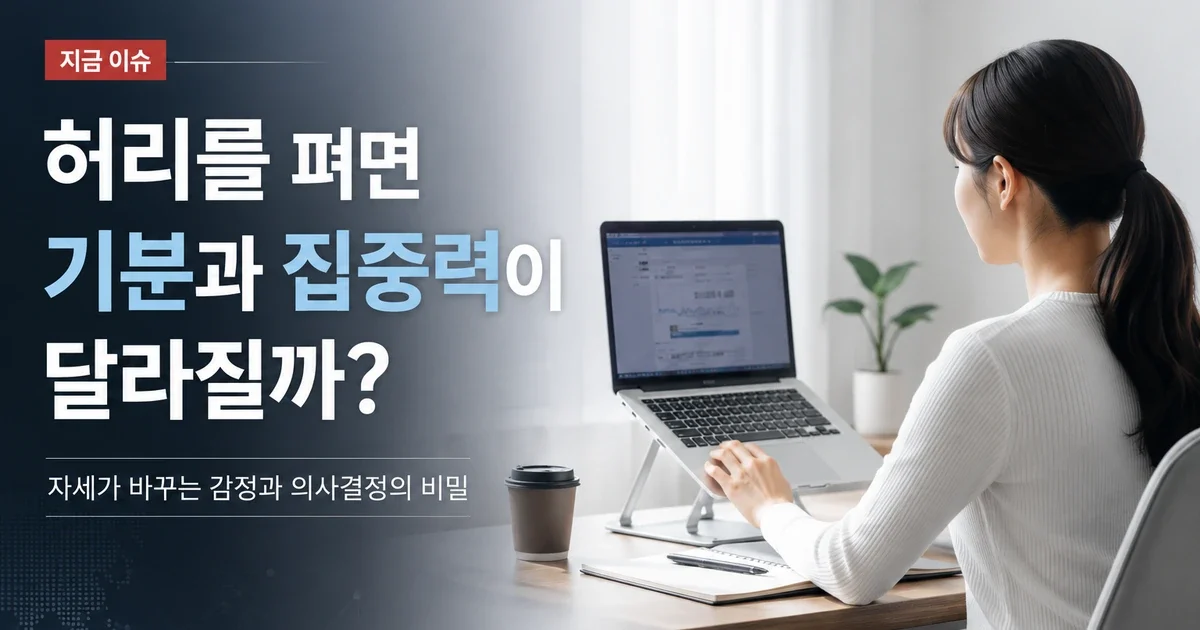 바른 자세 업무환경, 무엇부터 바꿀까? 화면·허리·발 순서로 점검하세요