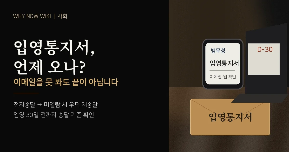 현역병 입영통지서 언제 오나? 이메일 못 봐도 우편으로 오는 기준